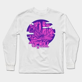 Top Wolf - Halloween Vibes Purple Long Sleeve T-Shirt